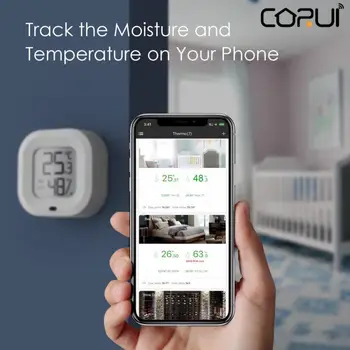 CORUI Mini Bluetooth Nutikas Termomeeter Hygrometer Andur Sise-Elektrooniline Hygrometer Majapidamis-Hygrometer-Detektor, LCD Digitaalne