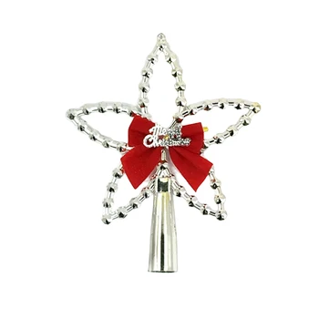 Jõulud Puulatv Star Mitte-Valgustatud Õõnes Star Kuju Puulatv Ornament koos Vibu Sõlm Siseruumides Väljas