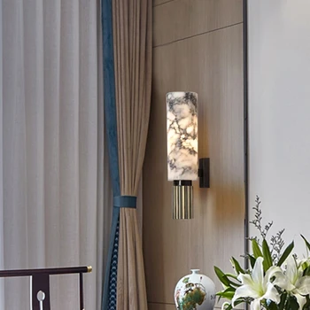 = Kaasaegne lihtne led-laternate marmor seina lamp hotel engineering magamistoas voodi kõrval koridoris rõdu led lambid