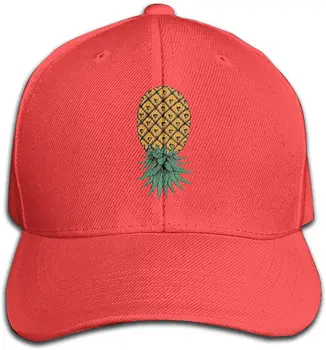 Mehed/Naised Tagurpidi Ananassi Väljas Part Keele Mütsid Reguleeritav Võre Baseball Cap Punane