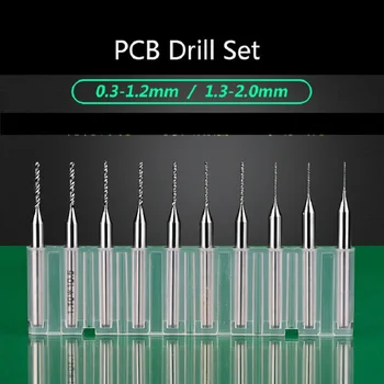 PCB Drill Bit Set Volfram Terase Puhul, Kollane Mesilasvaha Töötlemise 0.3-3.0 MM Vahendid
