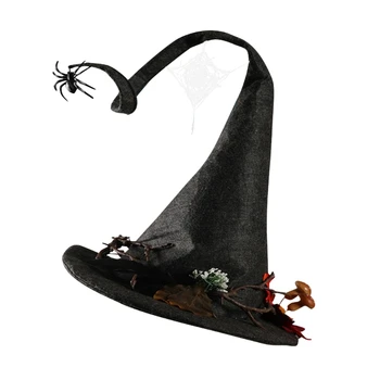 Pool Müts Nõid Müts Spider Täiskasvanud Kostüüm Wizard Hat Magican Müts müts Halloween Witch Müts Halloween Nõid Kostüüm
