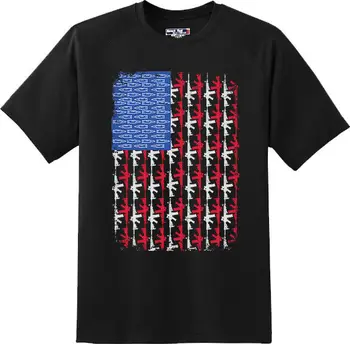 Relv USA Lipu Ameerikas 2. Muudatusettepanek Relv O-Kaeluse Puuvillane T-Särk Meestele, Vabaaja Lühikesed Varrukad Tees Tops Harajuku Streetwear