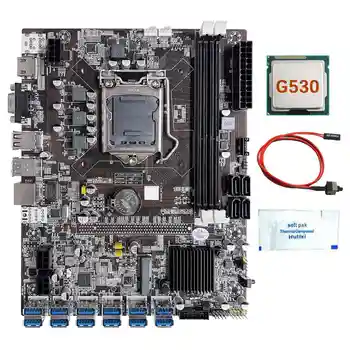 B75 12 Kaardi GPU BTC Kaevandamine Emaplaadi+G530 PROTSESSOR+Thermal Grease+Lüliti Kaabel 12XUSB3.0(PCIE) Pesa LGA1155 DDR3 RAM MSATA